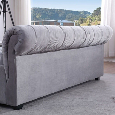 Design Chesterfield Bett Textil Polster Leder Hotel Betten Schlafzimmer Neu Samt