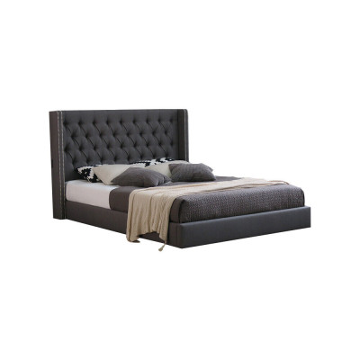 Großes Graues Chesterfield Doppelbett Royale Luxus Betten