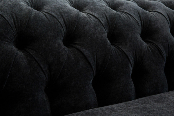 Hochwertige Chesterfield Couch Polster Viersitzer Textil Sofa Webstoff XXL Stoff