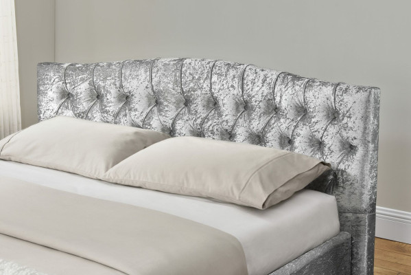 Modernes Graues Chesterfield Luxus Doppelbett Designer Schlafzimmer Betten