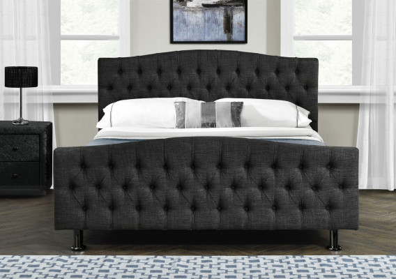 Schwarzes Chesterfield Bett Design Schlafzimmer Englisches Bett