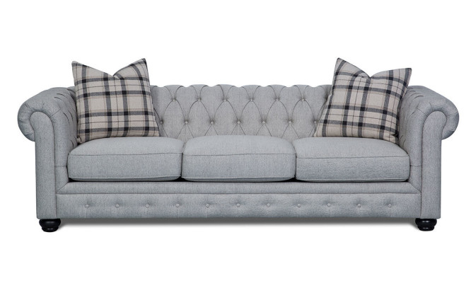 Chesterfield Sofagarnitur Sofa Couch Polster 3+1 Sitzer Leder Couchen Textil Neu