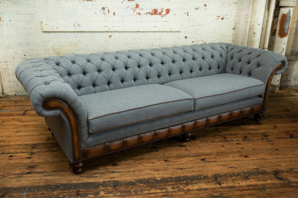 Chesterfield Ledersofa Stoffsofa Sofa Couch Polster Wohnzimmer Maßanfertigung