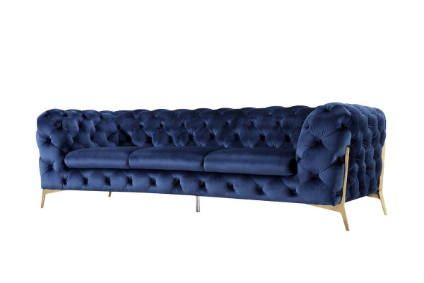 Luxus Textil Stoff Sofa Couch Polster Sitz 3+1 Garnitur Chesterfield Garnituren