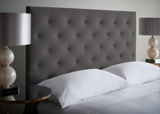 Bett Polster Design Luxus Doppel Hotel Betten Schlaf Zimmer Chesterfield Grau