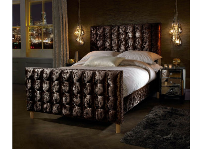 Chesterfield Bett Polsterbett Doppelbett Betten Big XXL Designer Luxus Bett Samt
