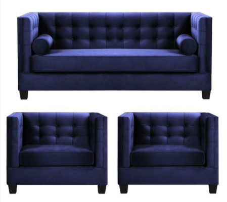 Schlafsofa Sessel Kreative Möbel Textil Stoff Blau Gruppe Wohnzimmer Modern Sofa