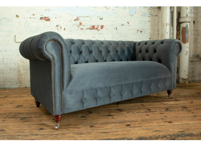 Moderner grauer Dreisitzer Luxus Wohnzimmer 3-Sitzer Sofa