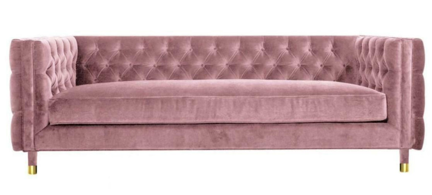 Rosa Chesterfield Sofa Kreative Möbel 4 Sitzer Neu xxl Big Couchen