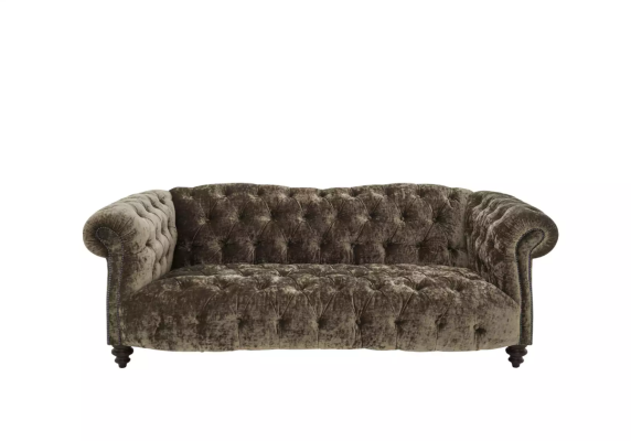 Chesterfield Sofa Couch Polster Stoff Leder Couchen Polster Garnitur 3 Sitzers