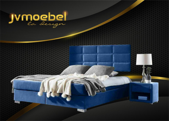 Luxus Boxspring Bett 140 160 180 x 200cm Betten Doppel Schlafzimmer Möbel Stoff