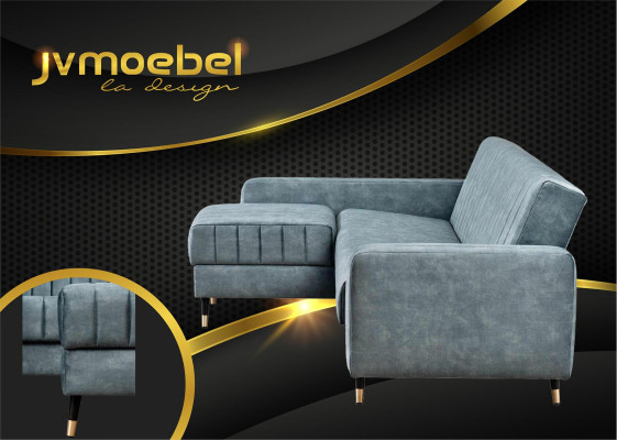 Design Luxus Eckcouch Sofa Couchen Polster Ecke Garnitur Maßfertigung möglich