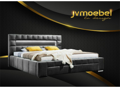 Bett inkl LED Beleuchtung Schlafzimmer Design Möbel Modern Betten Luxus Doppel