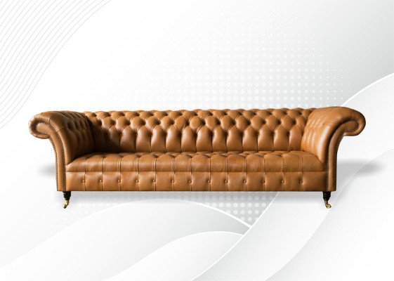 Design Sofa Chesterfield Polster Modern Textil Stoff Sofas 4 er Schlaf Neu