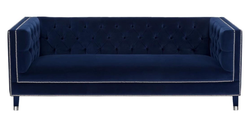 Luxus Schwarze Stoffcouch Samt Dreisitzer Polster Möbel Hotel Wohnzimmer Praxis