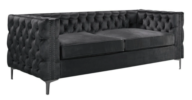 schwarze chesterfield couch luxus samt stoff couchen sofa set sofas polster neu