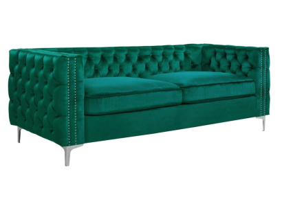 grüne chesterfield couch luxus samt stoff couchen sofa set knöpfe polster neu