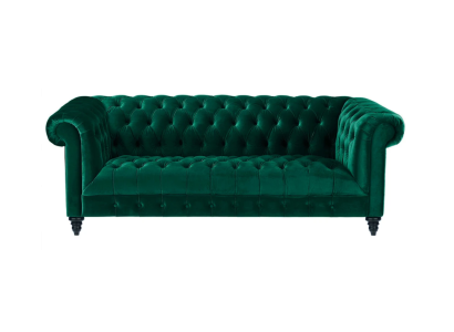 Chesterfield Turkis Couch Luxus Polster Möbel Sofa mit Knöpfen Dreisitzer Samt