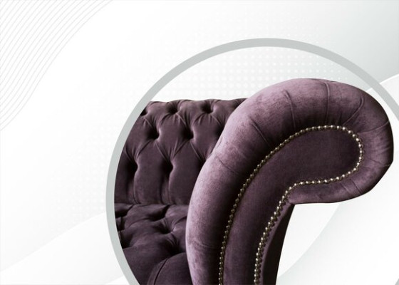 Chesterfield Sofa Couch Polster Sofas Klassischer 2 Sitz Sitz Samt Zweisitzer