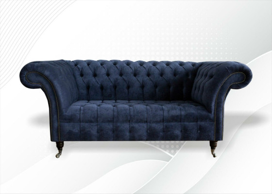 Couch Zweisitzer Klassische Textilsofa Couch Polster Sofa 2 Sitzer Samt Couchen
