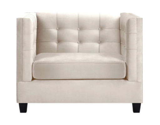 Sessel Modern Chesterfield Textil Stoff Weiß Kreative Loft Möbel Neu Wohnzimmer