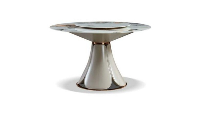 Esstisch 4x Stühle Rund Luxus Essgarnitur Design Gruppe Esszimmer Möbel 5tlg.