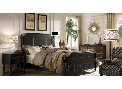 Schlafzimmer Holzbett Echtes Holz Bett Hotel 180x200 Stil Massive Möbel Betten