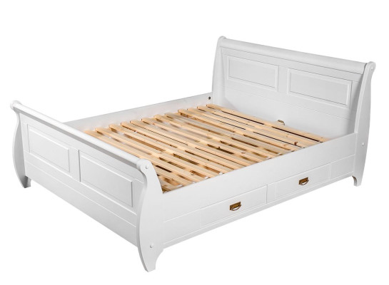 Landhaus Stil Luxus Bett Doppelbett Doppelbetten Weiß Betten Schlafzimmer
