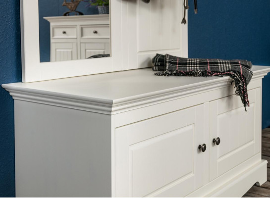 Schuhschrank Landhaus Garderoben Schrank Diele Möbel Holz Holzschrank Schuhe Neu