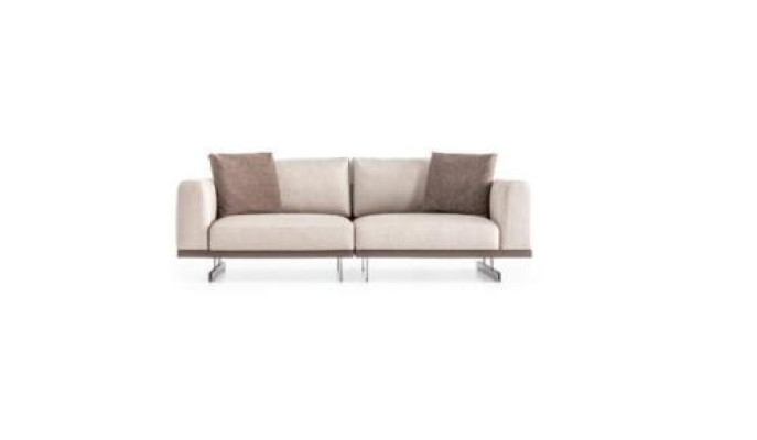 Moderne Sofagarnitur Luxus Möbel Polster Textil Couch Grau Modern Sofa