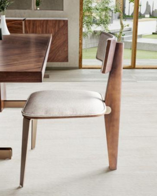 Brauner Esstisch Designer Tische Tisch + 4x Lehnstuhl Möbel 5tlg. Set