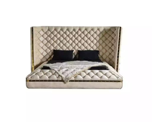 Schlafzimmer Set Chesterfield Möbel Design Bett Kleiderschrank Spiegel 7tlg.