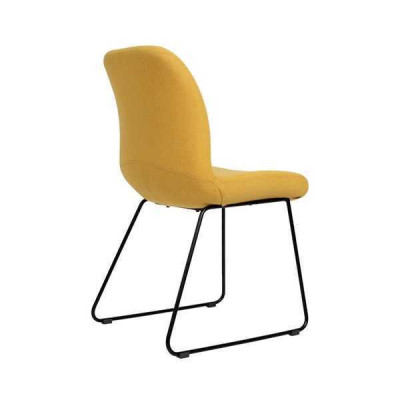 Stühle Gelb Luxus Design Polster Stuhl Büro Möbel Neu Esszimmer Textil Möbel