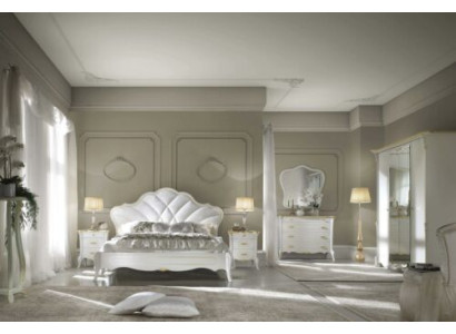 Schlafzimmer Set Barock Bett Nachttisch Kommode Bett Möbel 6tlg. Massivholz