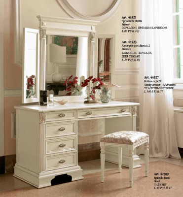 Schminktisch Spiegel Hocker Komplett Kommode Set Schlafzimmer Neu 3tlg.