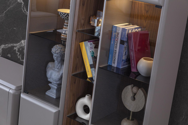 Designer Wohnzimmer Set 7tlg. Modern Wohnwände Wohnzimmer Wandschrank