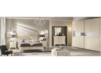 Schlafzimmer Bett Nachttisch Konsole Kleiderschrank Modern Holz Luxus Set 6tlg.