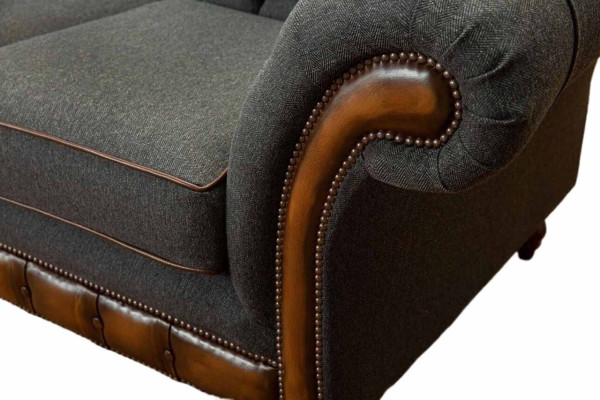 Sofa 2 Sitzer Design Sofas Polster Couchen Textil Chesterfield Zweisitzer