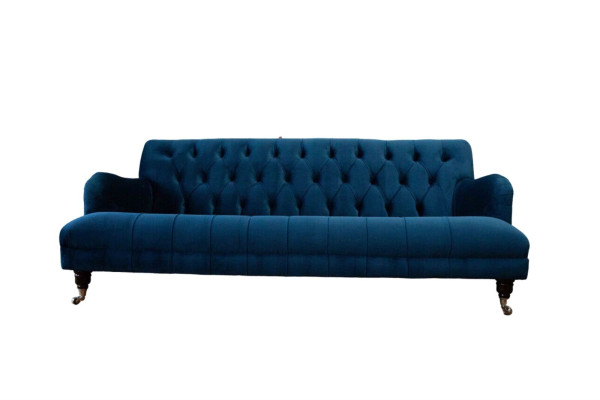 Chesterfield Design Luxus Polster Sofa Couch Sitz Garnitur Textil Neu
