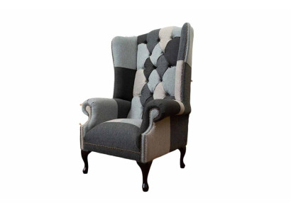 Ohrensessel Chesterfield Sofa Couch Polster 1 Sitzer Sessel Sofas Textil