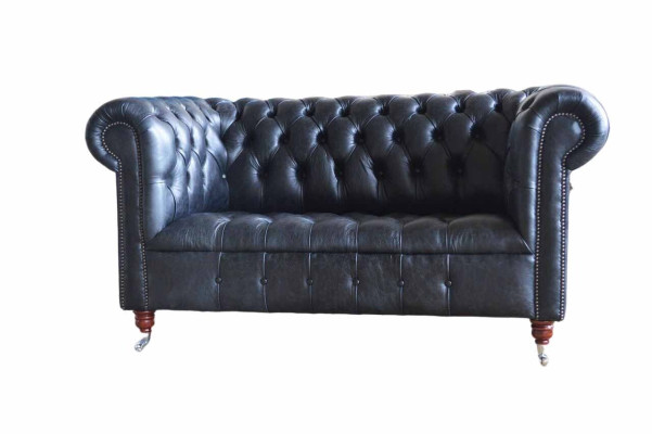 Klassisch Design Chesterfield Luxus Polster Sofa Couch Sitz Garnitur Leder Neu