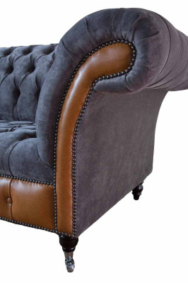 Design Sofa 3 Sitzer Chesterfield Couch Polster Sofas Dreisitzer Neu