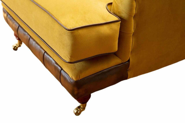 Sessel 1 Sitzer Sofas Stoff Wohnzimmer Textil Luxus Möbel Einsitzer Chesterfield