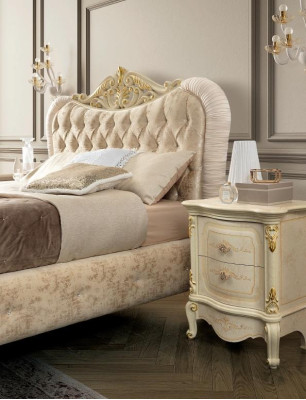 Luxus Chesterfield Bett Betten Polsterbett Doppel Italienisches Schlafzimmer Neu
