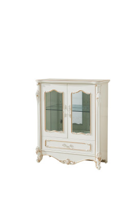 Vitrine Einzelschrank Bar Schränke Regal Schrank Möbel Holz Glasschrank