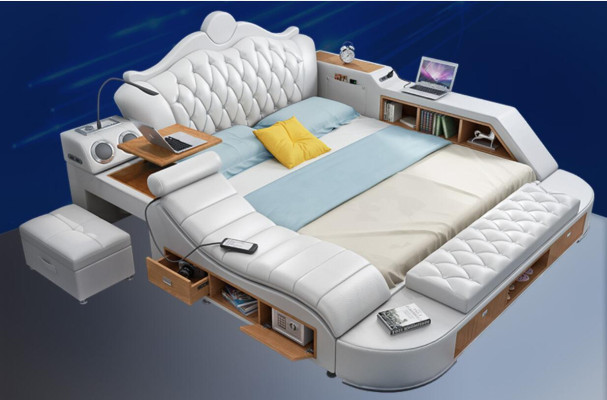 Chesterfield Doppel Luxus Design Bett Polster Betten180x200 Multifunktion