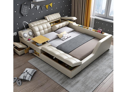 Doppelbett Polsterbett Schlafzimmer 180x200cm Multifunktion Bett Betten