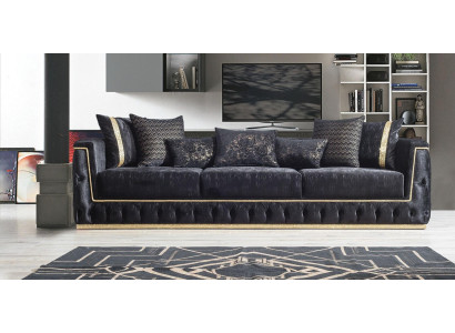Dreisitzer Sofa 3 Sitzer Sofas Polster Couchen Chesterfield mit Textil