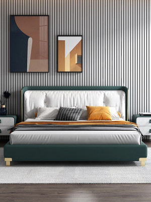 Doppelbett Betten Design Polster Schlafzimmer 180x200cm Modern Holz