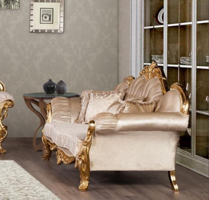 Sitz Dreisitzer Sofa 3 Sitzer Sofa Sofas Couchen Stoff Stil Barock Rokoko Möbel